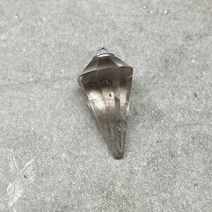 Faceted Quartz Crystal Pendulum with Inclusions Suncatcher/Pendant